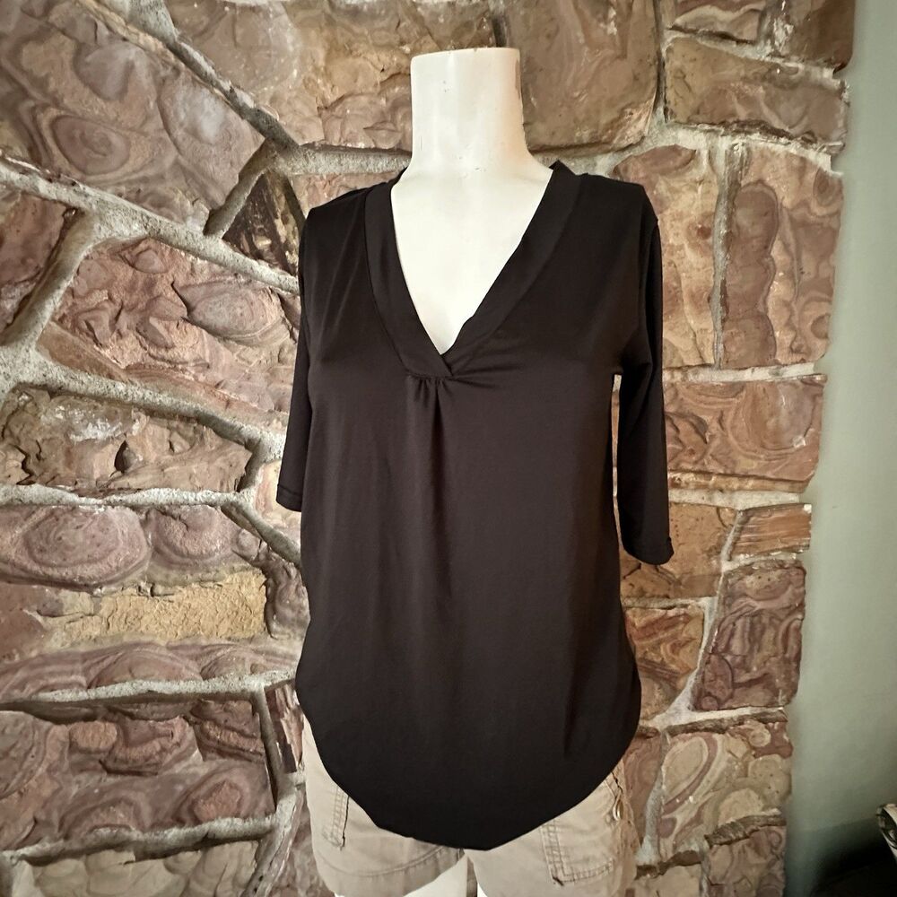 Pajamagram Black butter soft spandex Top S/M short sleeves super soft